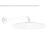 Extra-flat wall shower head with arm OErbyhus