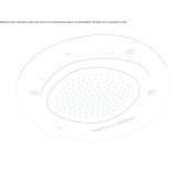 Built-in stainless steel shower head with LED mist Hoetting