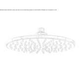 Round ceiling shower head with anti-limescale system Handorf