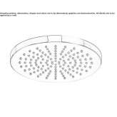 Brass rain shower with an anti-limescale system Calcio