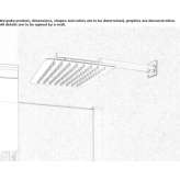 Głowica prysznicowa ścienna prostokątna z ramieniem Handorf