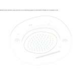 Built-in stainless steel shower head with LED mist Hoetting