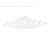 Ceiling-mounted square shower head with anti-limescale system Handorf