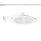 Wall-mounted rain shower with arm Fogliano