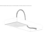 Wall-mounted rain shower with an anti-limescale system Viviers