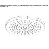 ABS rain shower with an anti-limescale system Calcio