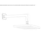 Brass wall shower head with arm OErbyhus