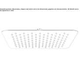 Stainless steel ceiling rain shower with anti-limescale system Sarandi