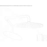 Round stainless steel wall shower head with arm Ciurea