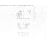 Built-in square stainless steel shower head Nurio