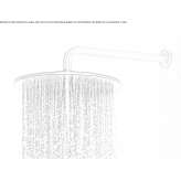 Stainless steel wall shower head with arm Salama