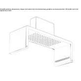 Shower head with 3 jets, ceiling mounted Lozna