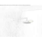 Wall-mounted rain shower with built-in lighting Walhalla