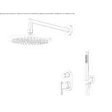 Stainless steel wall shower head Glubokiy