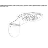 Wall-mounted rain shower Pasewalk