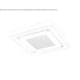 Stainless steel rain shower mounted on the ceiling Rolfs