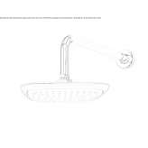 Wall-mounted shower head made of plastic Meggen