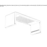 Shower head with 2 jets, ceiling mounted Lozna