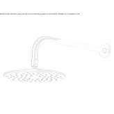 Wall-mounted shower head in chrome-plated brass Paime