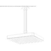 Ceiling rain shower in chrome-plated brass Moulins