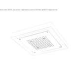 Stainless steel ceiling mounted shower head with 3 jets Rolfs