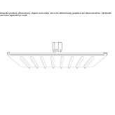 Wall-mounted rain shower, square Makrisia