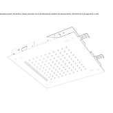 Built-in square shower head with mist jet Kimstad