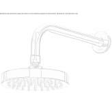Wall-mounted shower head in chrome-plated brass Paime