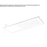 Rectangular stainless steel rain shower Danforth