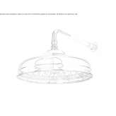 Wall-mounted rain shower with arm Mjaellby