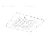 Square LED rain shower made of stainless steel Potelych