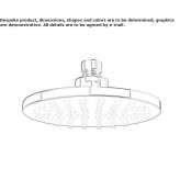 Round ABS rain shower head Neya