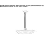 Plastic shower head mounted to the ceiling Meggen