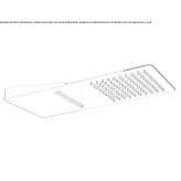 Wall-mounted waterfall shower Nicollet