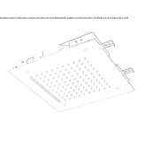 Square stainless steel waterfall shower Peno