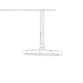 Shower head in chrome-plated brass Elshout