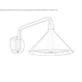 Wall shower head with arm Chauvin