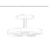 Ceiling-mounted 2-stream shower head with arm Minare