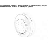 Wall-mounted, adjustable Delrin® spout with hydromassage jet Lalor