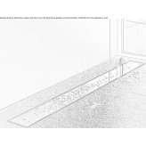 ABS linear drain with stainless steel grate Kinna