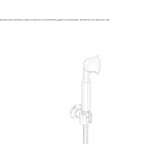Wall-mounted shower head in chrome-plated brass with shower hose Wickham