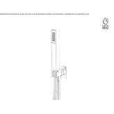 Wall-mounted shower head with hose Rakaw