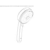 4-jet hand shower with an anti-limescale system Cluses