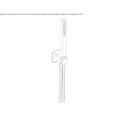 Wall-mounted shower head with hose Valseca
