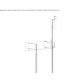 Wall-mounted shower head with hose Broulee
