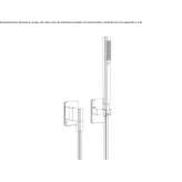 Wall-mounted shower head with hose Hassel