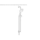 Wall-mounted shower head with handle Hassel