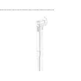 Wall shower in chrome-plated brass Nawojowa