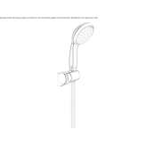 Wall-mounted 2-stream shower head with handle Livyntsi