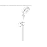 3-jet spray head with hose and handle Cluses